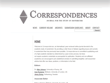 Tablet Screenshot of correspondencesjournal.com